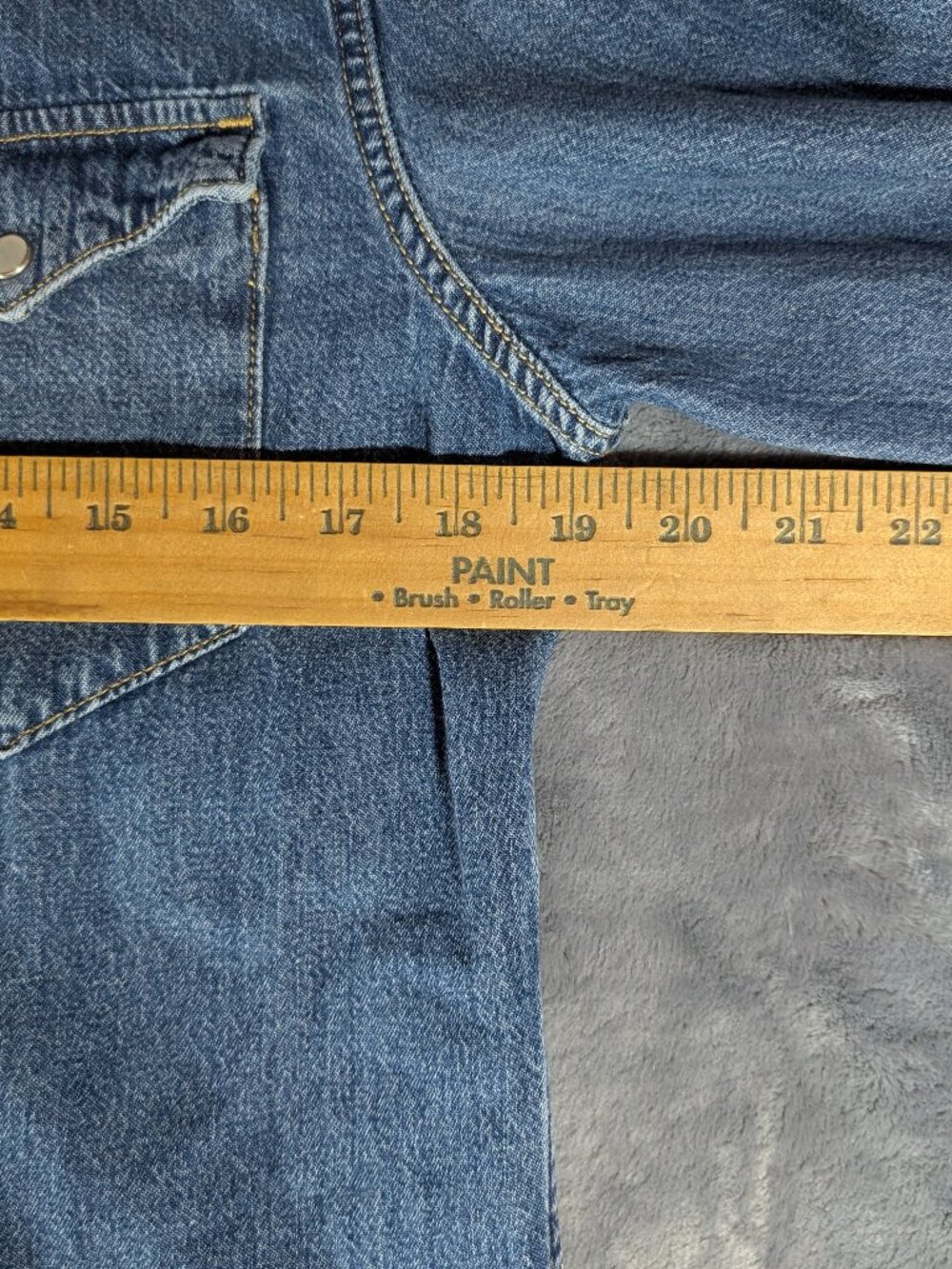 NWT Levis The Western Standard Fit Denim Pearl Snap Shirt Corduroy Collar S Blue - Picture 5 of 13